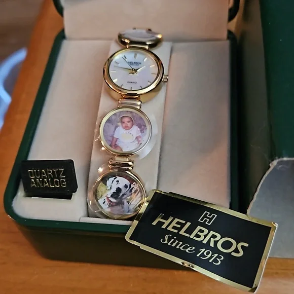 Helbros Photo Picture Bracelet Watch - Picture 2 of 6